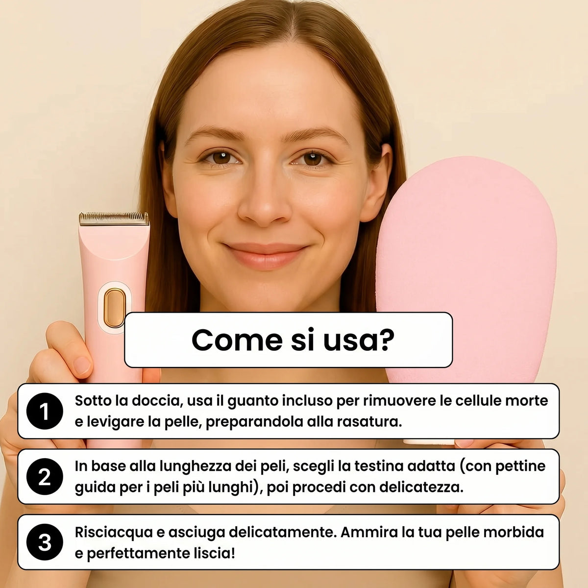 Kelya® – Il trimmer 2 in 1 per pelli sensibili